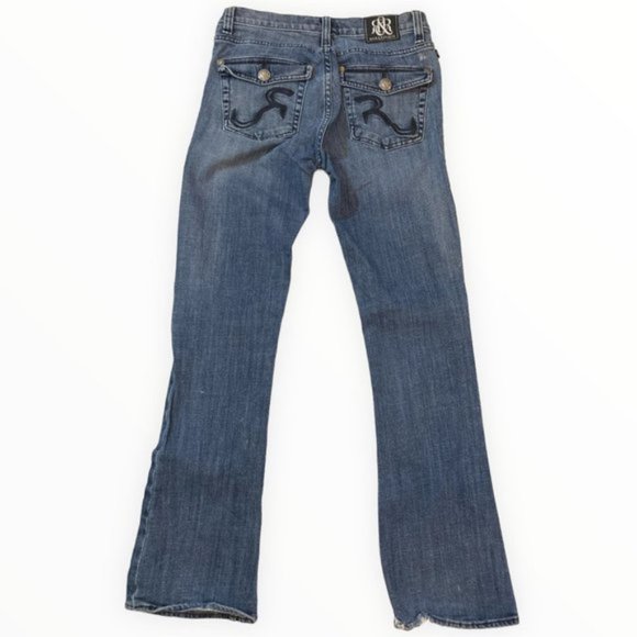 Rock Republic Womens Size 8 Kasandra Bootcut Jeans Low Rise Medium Wash Stretch - Picture 2 of 8